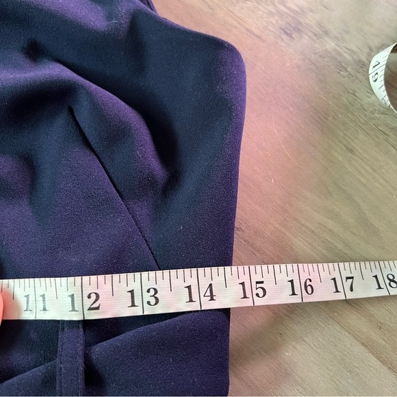 Calvin Klein Dark Navy Size 10 Fit & Flare Midi Dress Sleeveless Belted - Picture 2 of 11